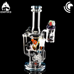 Empire Glassworks - East Australian Current Mini Recycler Water pipe [2413K]*